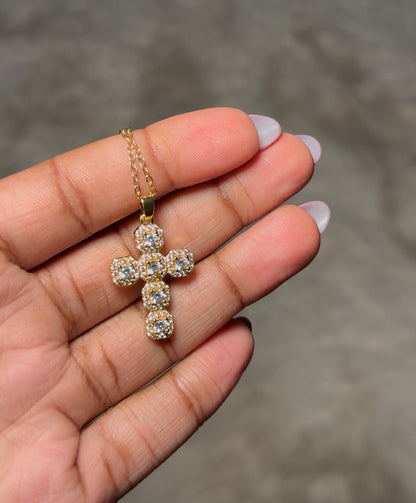 Gold Cross Pendant Necklace